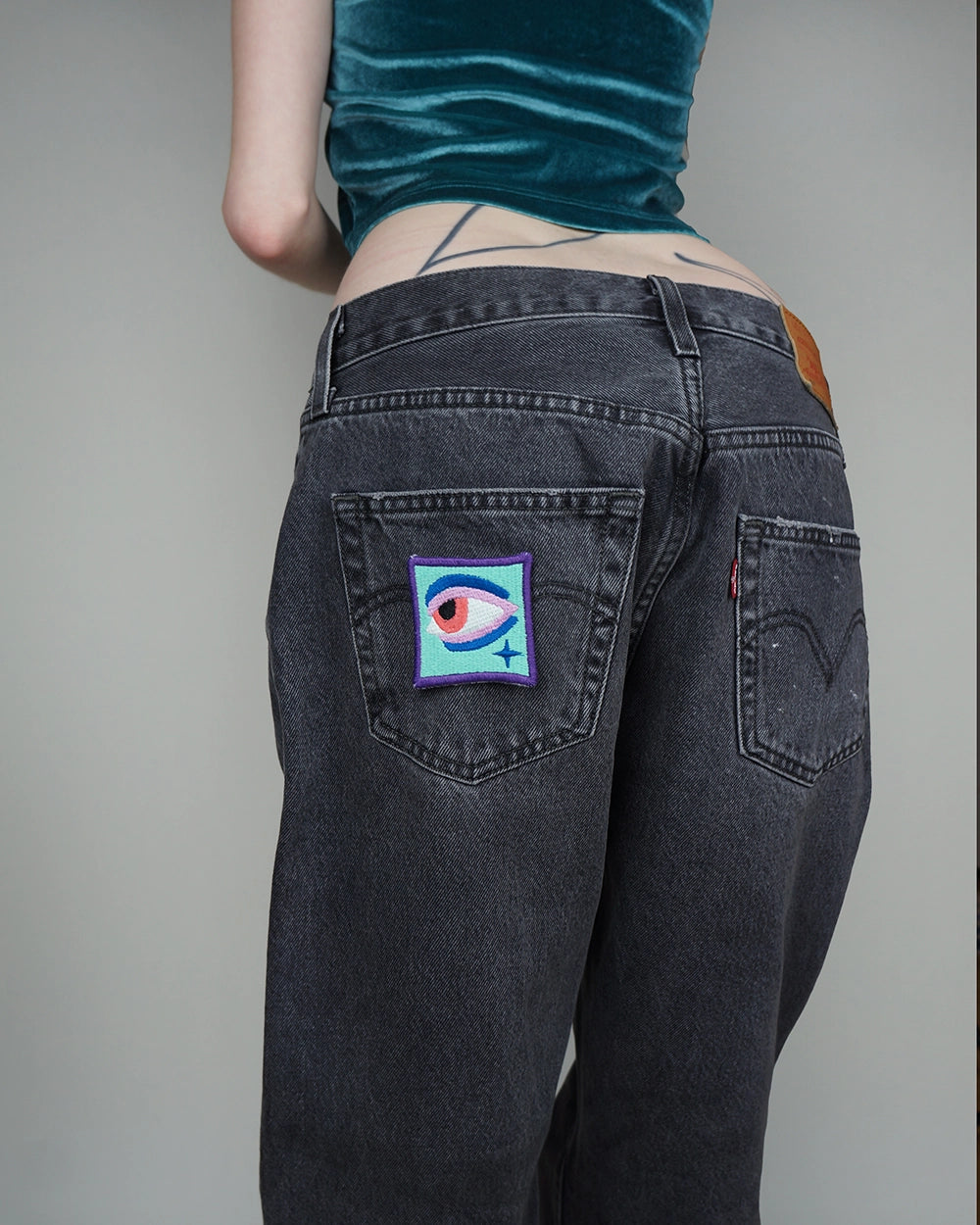 Square Eye Embroidered Patch