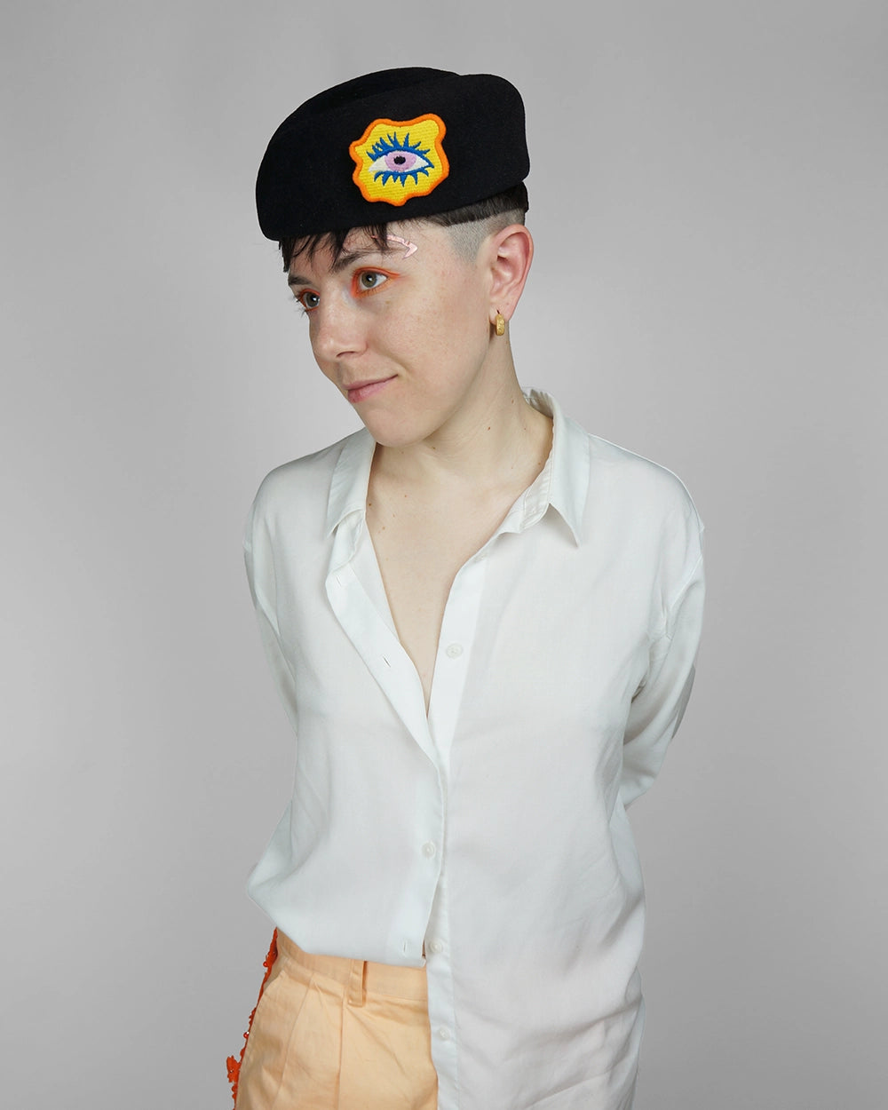 Wavy Eye Embroidered Patch