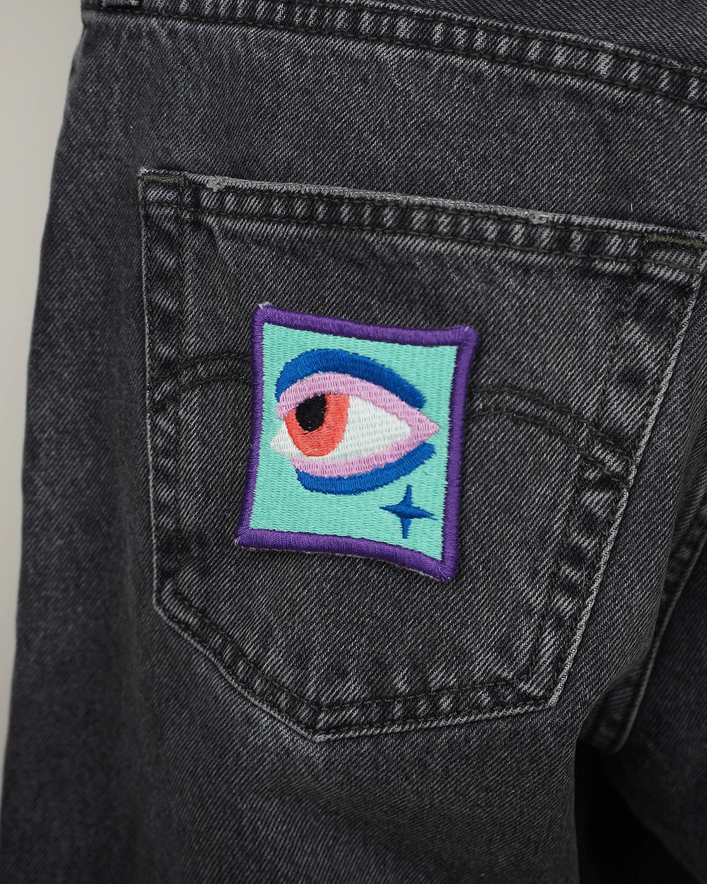 Square Eye Embroidered Patch