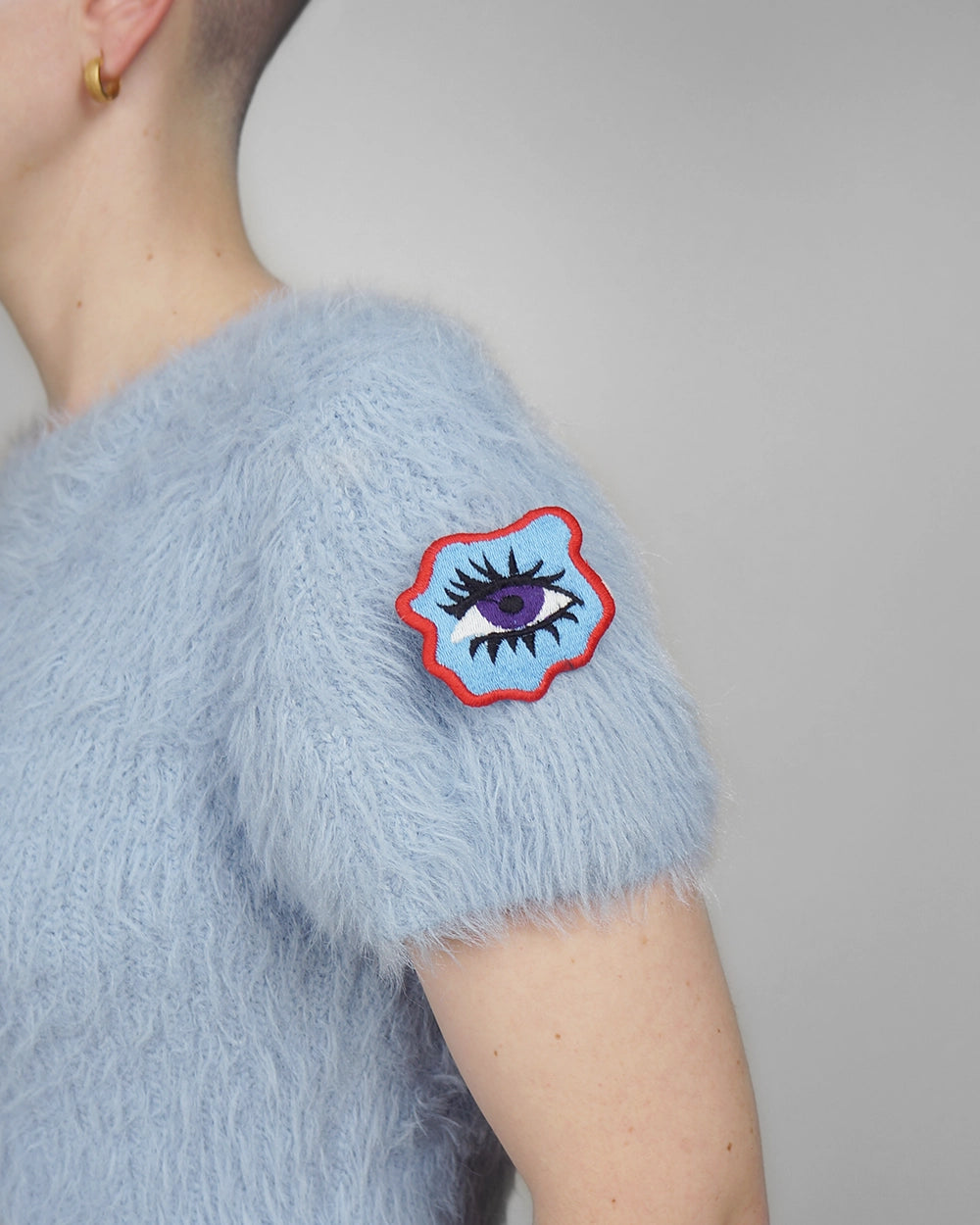 Wavy Eye Embroidered Patch