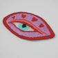 Heart Eye Embroidered Patch