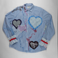 Love Can Be Blue Button Up, XL