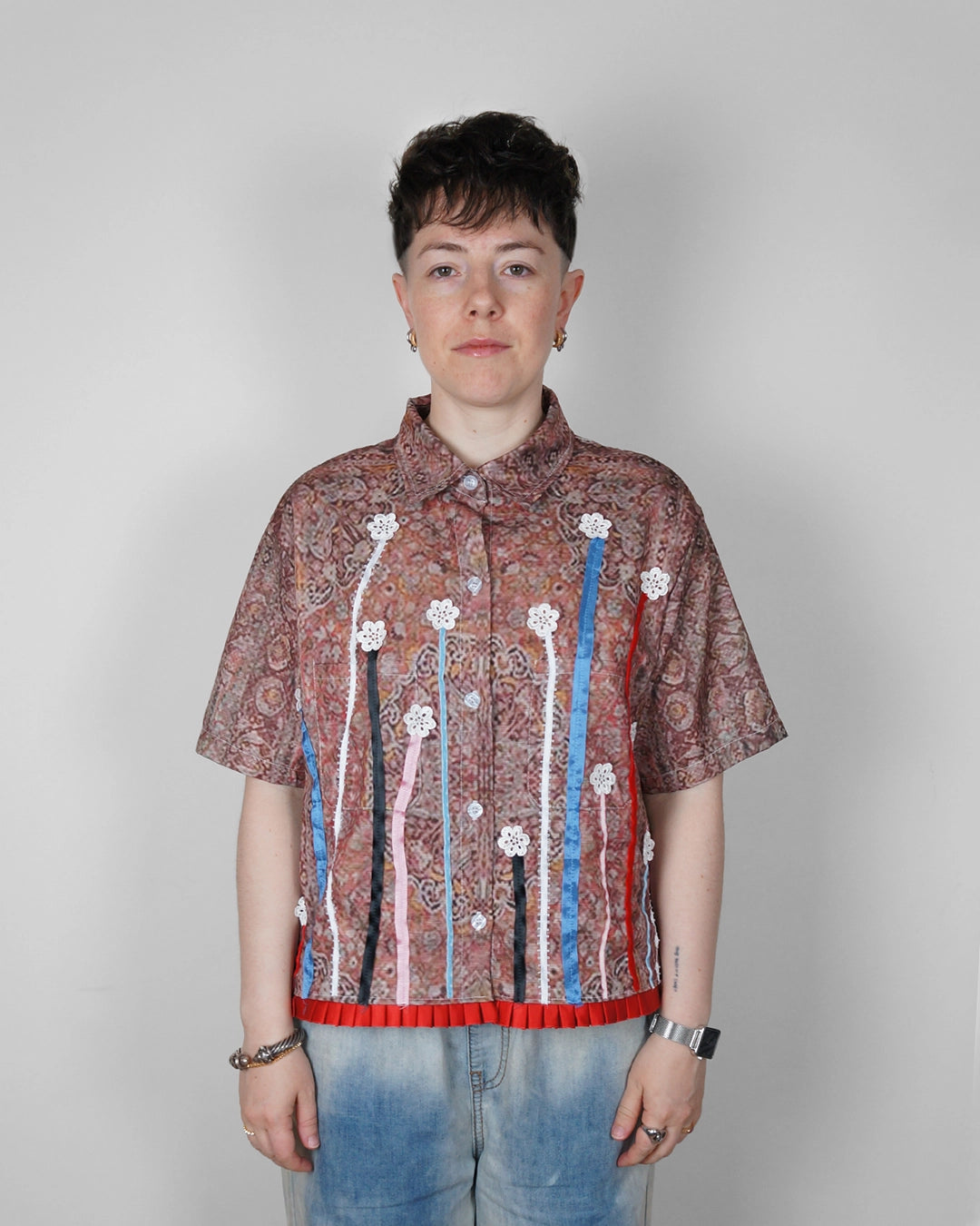 Summer Bloom Button Down, M