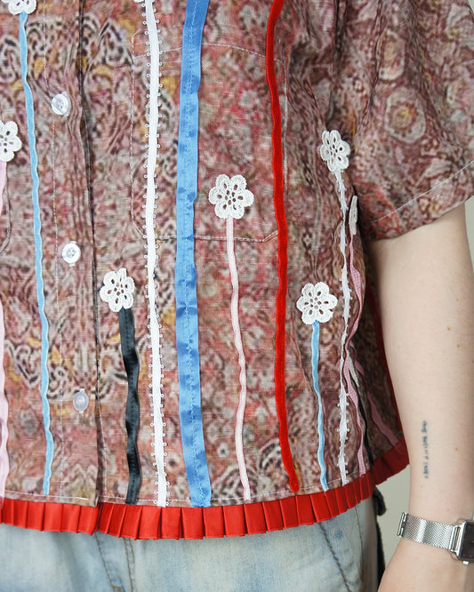Summer Bloom Button Down, M
