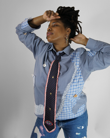 Upcycled Tie: Button Collector