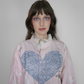 Pink Heart Button Up, L