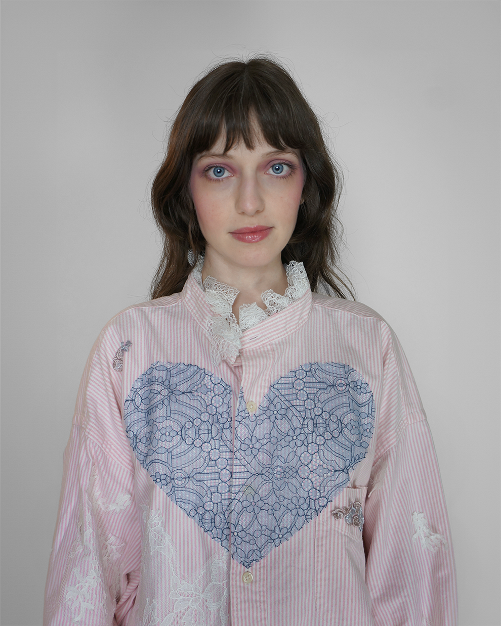 Pink Heart Button Up, L – turningtidesnyc
