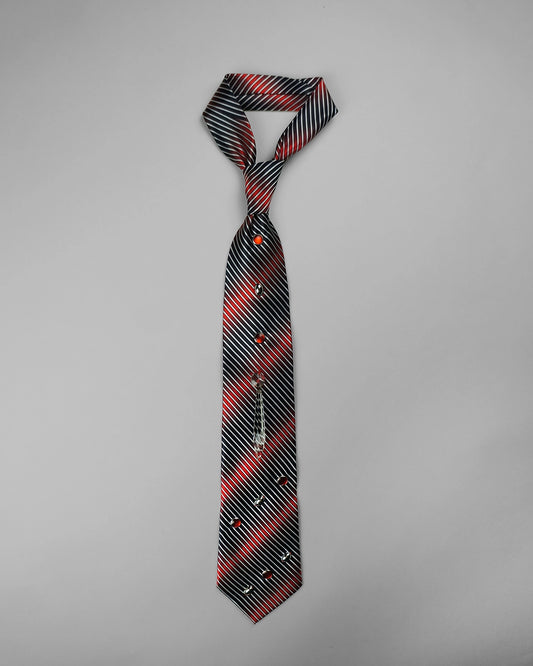 Upcycled Tie: Red Gradient