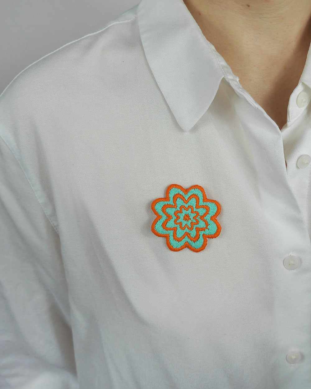 Flower Embroidered Patch